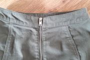 H+M khaki denim mini skirt size uk8