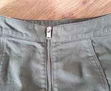 H+M khaki denim mini skirt size uk8