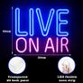 Live On Air Neon Sign Blue Pink Letters Led Neon Light On Air Sign Neon Word Sign Led Wall Art for Studio Bedroom Game Room Party Streaming Bar Club Decoration with USB Power (FREE POSTAGE) Image 2