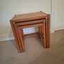 vintage nest of tables solid timber Image 2