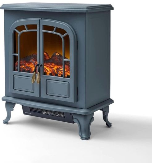 Wingham Log Effect Stove Fire with Realistic LED Flame Effect, Adjustable Thermostat, 2000W (FREE POSTAGE)
