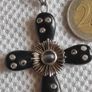Vintage sterling silver cross pendant necklace Image 3