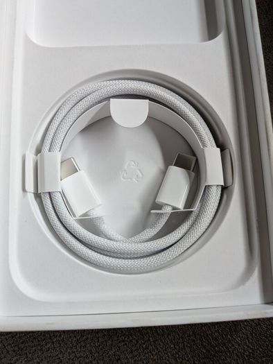 iphone 15 pro max 256gb empty box with genuine braided type c cable