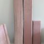 Single bed frame covered in Pink/Grey Velvet Fabric Image 5
