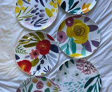 17/18 Luxury Italian Porcelain Dinner Set - Villa d Este Acquerello 17pc -