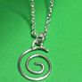 Handmade sterling silver spiral pendant with 18 and 20 inch chain. Image 4