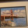 Framed Vintage Golden Gate Bridge Lithograph Print. Image 2