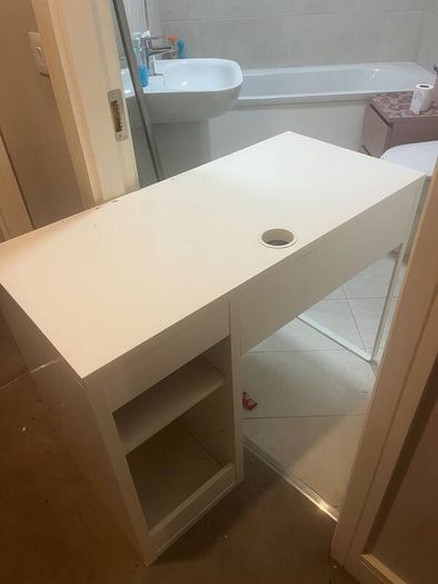 Ikea desk with storage.