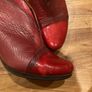 Hispanitas Red Ankle Boots with patent toe detail - Size 39 Image 4