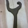 Old Irish blacksmith made wheelwright's tyre dog Image 2