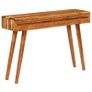 Console Table Solid Acacia Wood with Carved Drawers 118x30x80cm Image 9