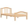 Bed Frame Solid Pinewood 100x200 cm Image 2