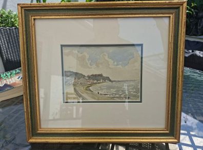 Beautiful Original framed Watercolour Painting Bray Head County Wicklow
