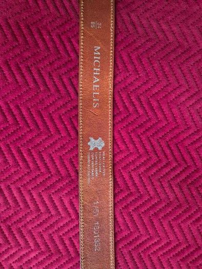 Michaelis brown leather belt
