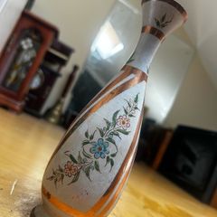 vintage brass flower vase