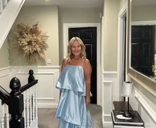wedding guest tiered dress