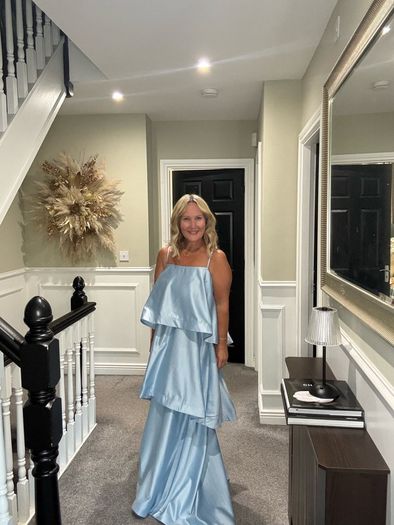 wedding guest tiered dress