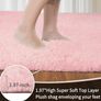 Rugs Living Room 60x120cm, Pink Runner rug for Bedroom, Washable Anti Slip Fluffy Rug Shaggy Soft Modern Floor Carpets Mat Beside Rugs for Kids Hallway Living Room Image 2