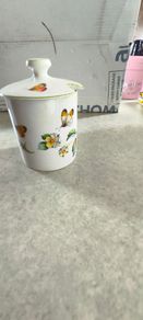 Vintage James Kent Old Foley Strawberry and Butterfly Jam Jar