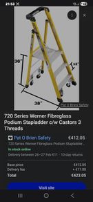 Werner 720 Fibreglass Podium Stapladder
