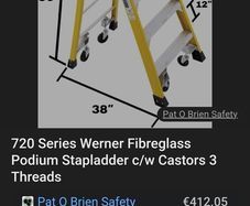 Werner 720 Fibreglass Podium Stapladder