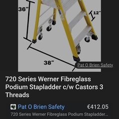 Werner 720 Fibreglass Podium Stapladder