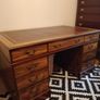 Beautiful Walnut Pedestal Desk Classic Executive Style Image 4