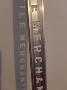 93cm length of 12mm Aluminium Tile Trim Brushed - Square Edge