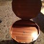 Ornate inlaid Chariot design side table with hidden compartment. Image 3