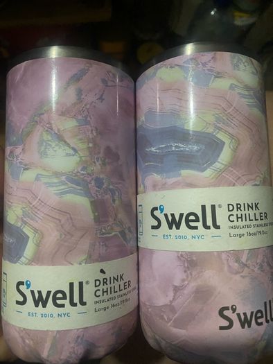 Thermal insulated bottle swell and drink cooler Swell Stainless Steel Chiller Cans and Slim Bottles Triple-Layered Vacuum-Insulated