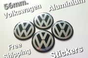 Set 4x 56mm Volkswagen Aluminium Stickers Wheel Centre Cap Sticker 56