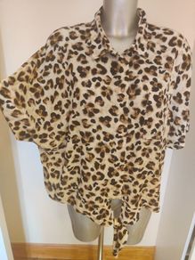 Brand new F&F leopard print blouse size UK16 EU44 Postage included