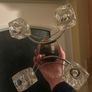 ceiling light with square glass around the bulbs Image 2