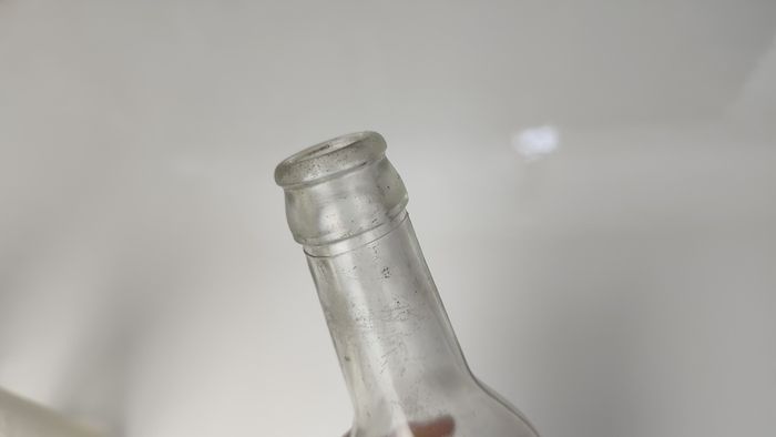 329 - Set of 5 Vintage Clear Glass Collectible Decorative Mineral Water Bottles