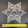 Star of David Glass Candle Holder Seven Light Jewish Judaica Tealight Image 2