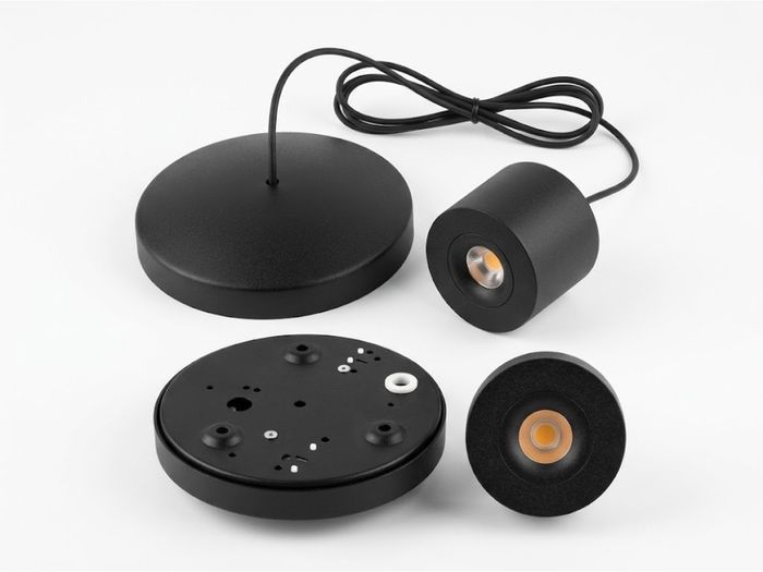 New Set of 4 Intra Lighting Biba Edgy LED Pendant Lights Matte Black Designer