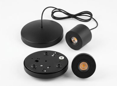 New Set of 4 Intra Lighting Biba Edgy LED Pendant Lights Matte Black Designer