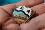 Soviet Navy For Long Trip Submarine Brass Enamel Badge