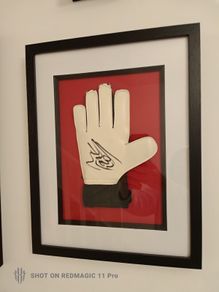 Liverpool Signed David James Glove And Custom made Liverpool Mirror