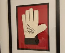 Liverpool Signed David James Glove And Custom made Liverpool Mirror
