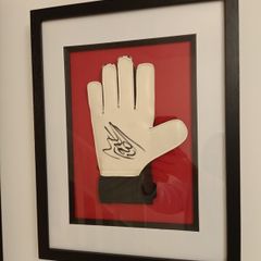 Liverpool Signed David James Glove And Custom made Liverpool Mirror