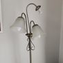 Pair of Traditional 3-Light Brass Floor Lamps Image 3