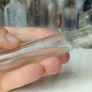 492 - Set of 7 Vintage Clear Glass Screw Cork Top Collectible Decorative Bottles Image 2