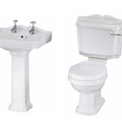 Traditional Toilet + Basin Suite