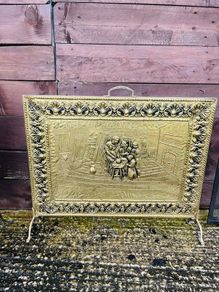 Vintage antique fire  screen