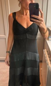 100% silk black party dress by BCBGMAXAZRIA.