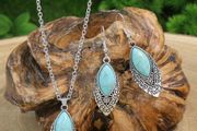 Boho Style Set: Earrings + Pendant - nice gift
