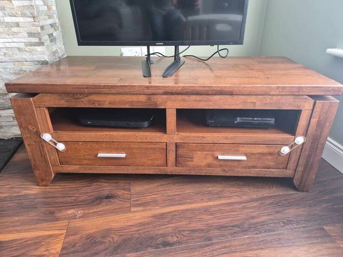 Solid wood TV stand  -walnut