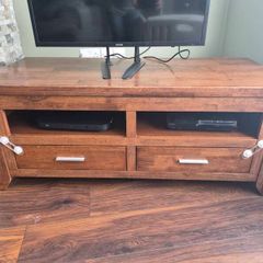 Solid wood TV stand  -walnut