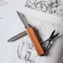 Vintage Victorinox Classic with Custom Wood handle 58mm Swiss Army Knife Keychain tool Image 4